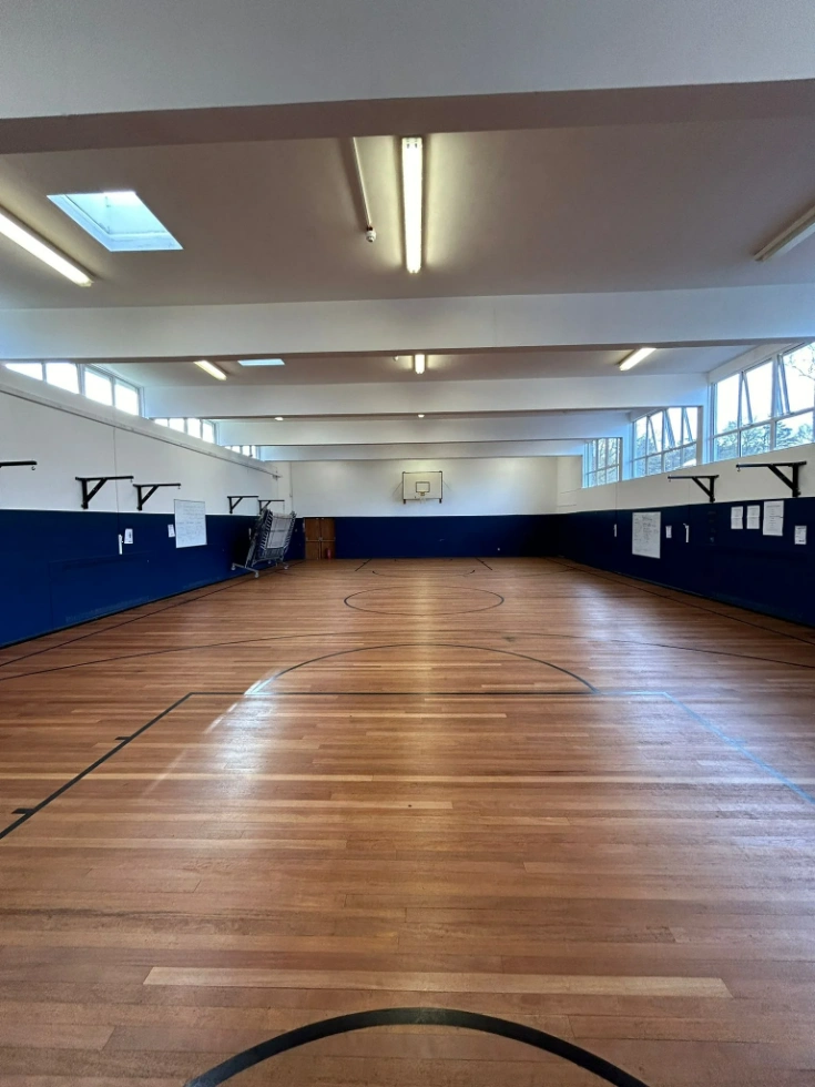 Floor sanding in a Croydon school, London