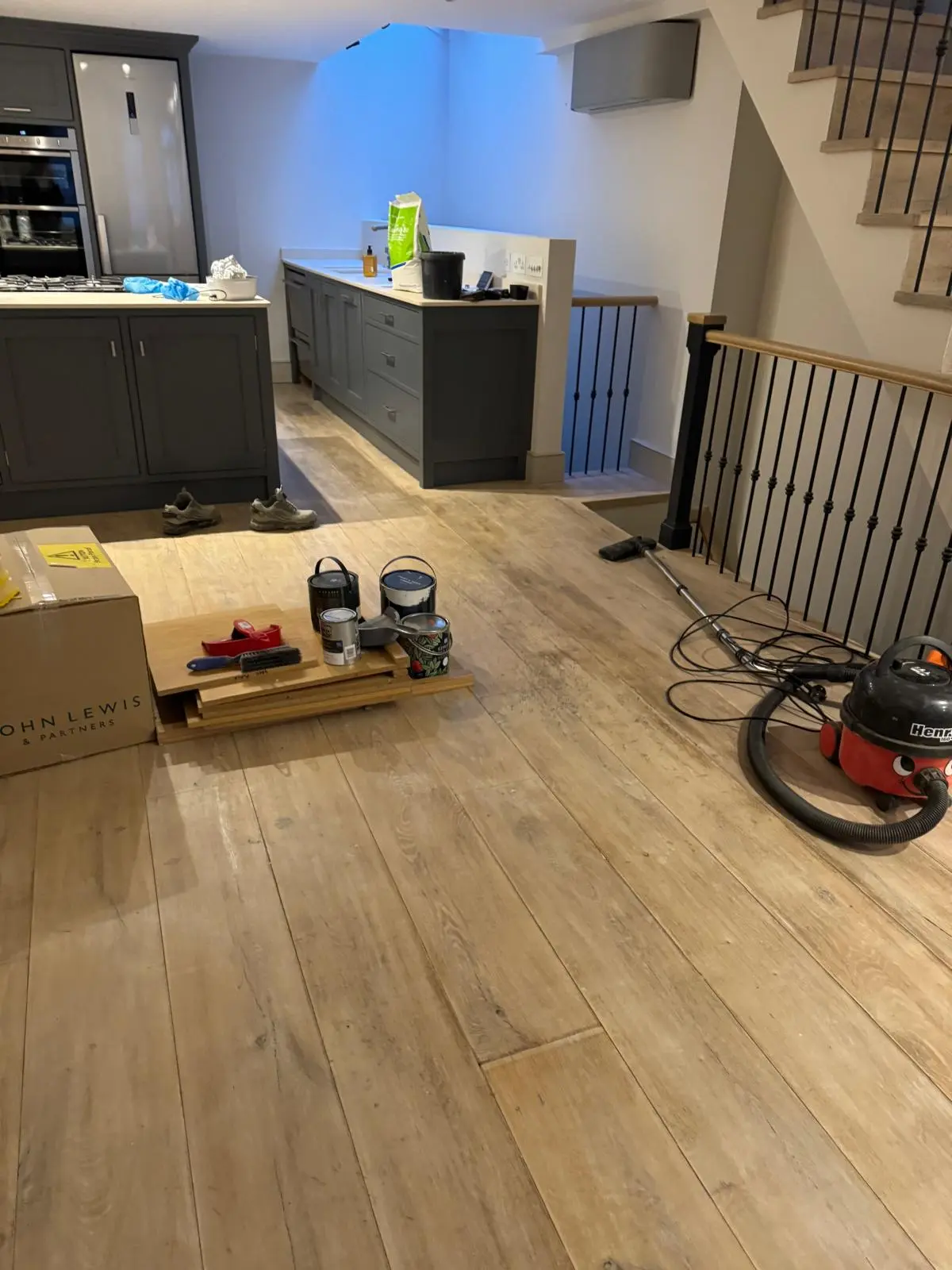 Oak floor sanding and restoration in Kensington, London