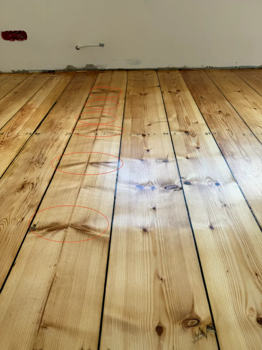 wavy floorboards - floor sanding chalanges