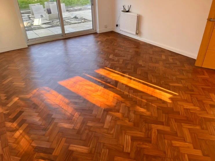 Teak floor sanding and restoration Berkhamsted