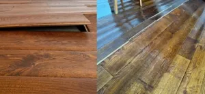 Featured image of water-damaged wooden floors in London with lifted and warped boards.