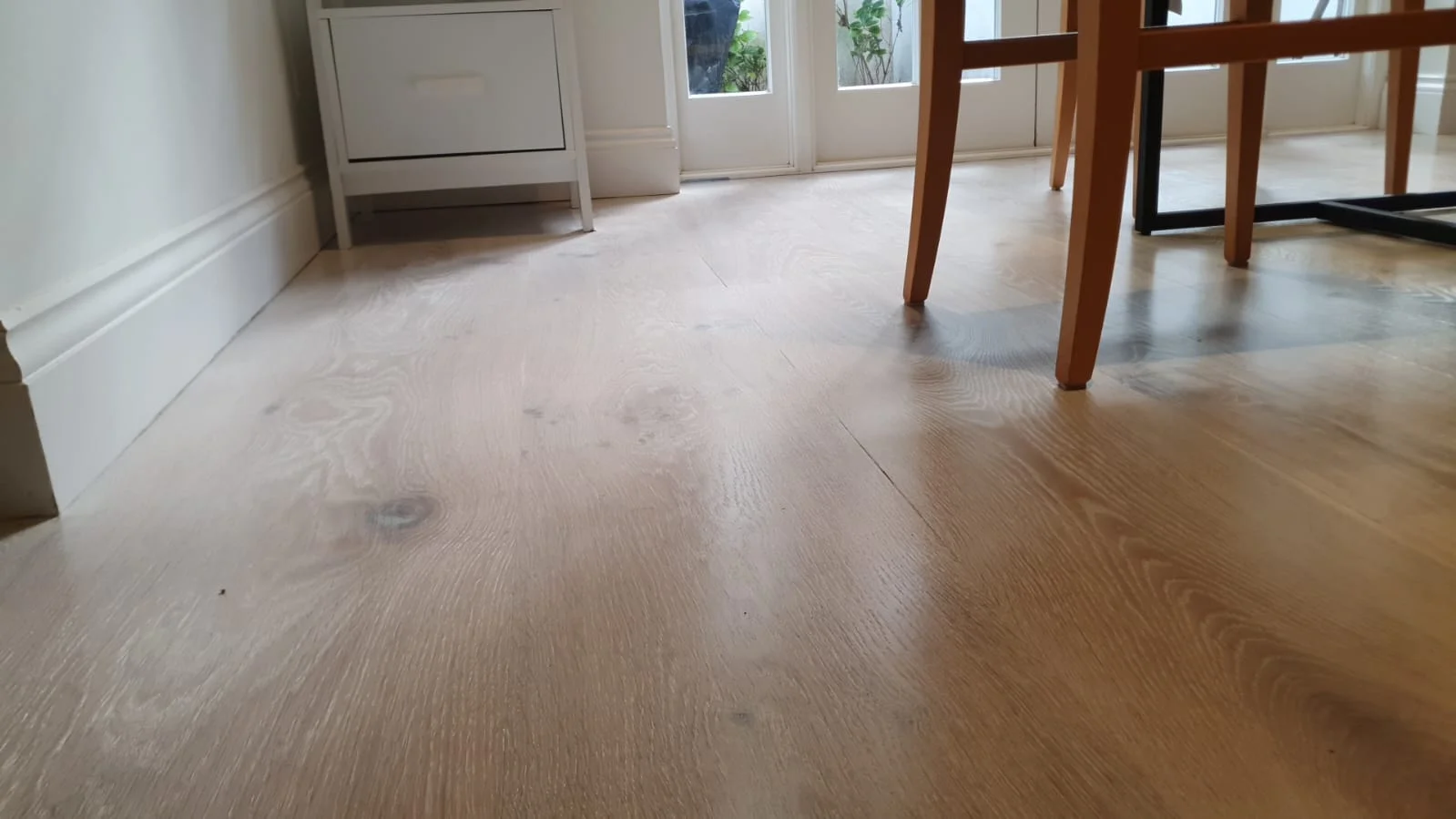 whitewashed wooden floor scandinavian effect in London