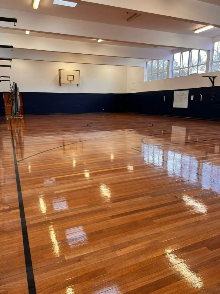 Floor sanding in a Croydon school, London