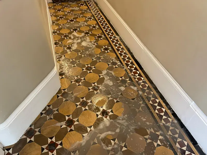 Victorian tiles restoration and sealing in Kensington, London
