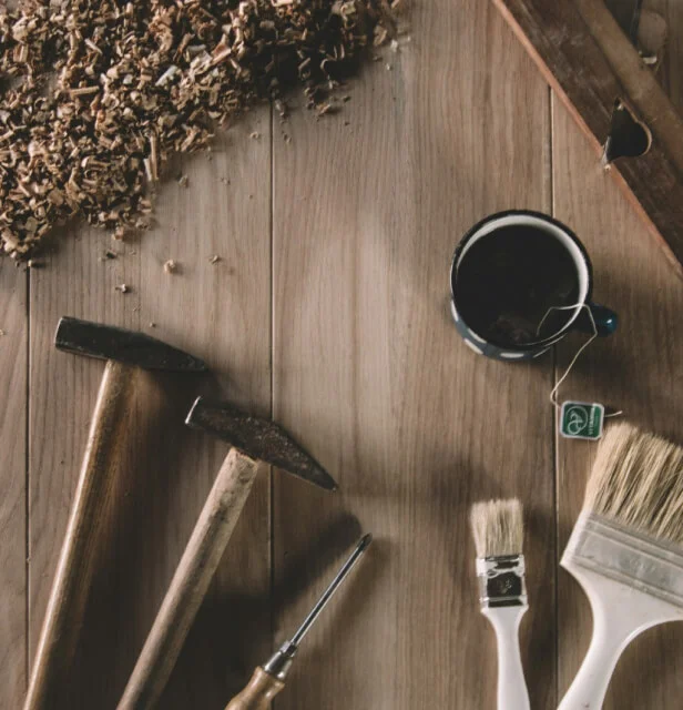 Wood floor restoration tools used in professional refinishing services in London