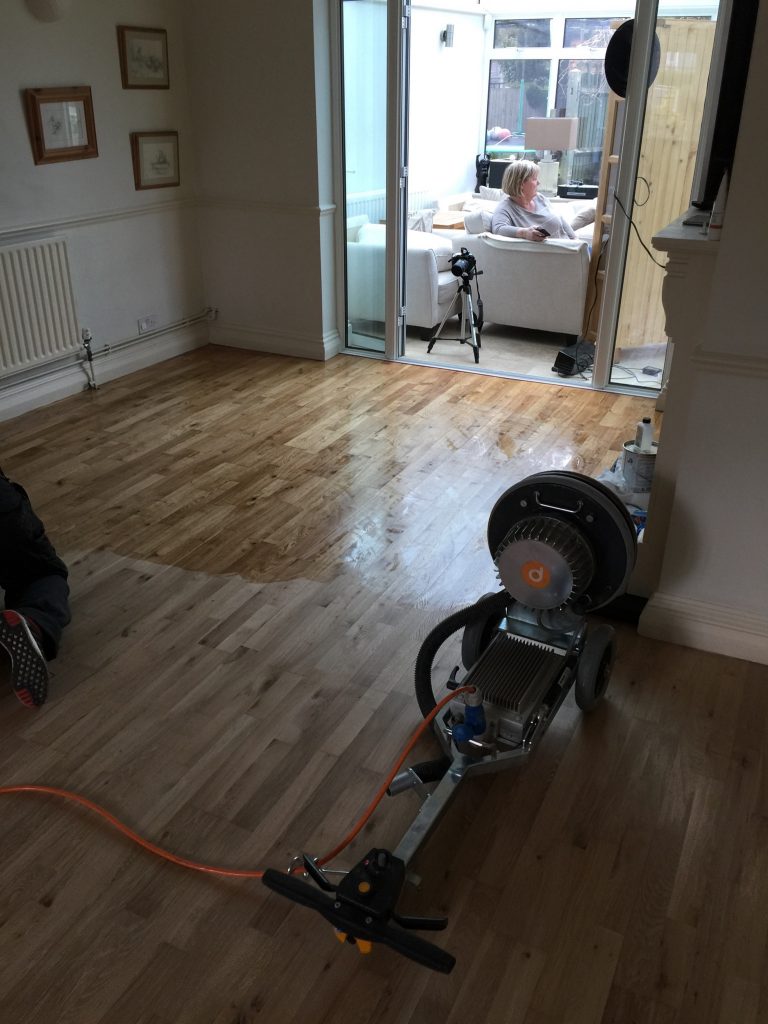 Solid oak floor sanding oiling in Pratts Bottom, London