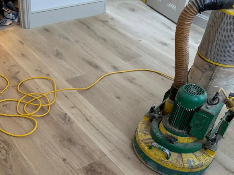 Trio floor sander light wood finish in London