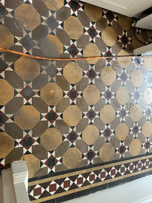 Victorian tiles restoration and sealing in Kensington, London