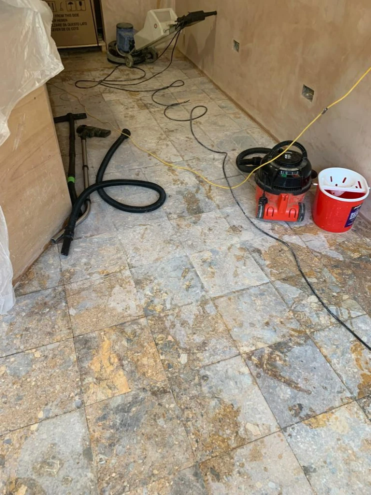 Marble floor machine cleaning in London
