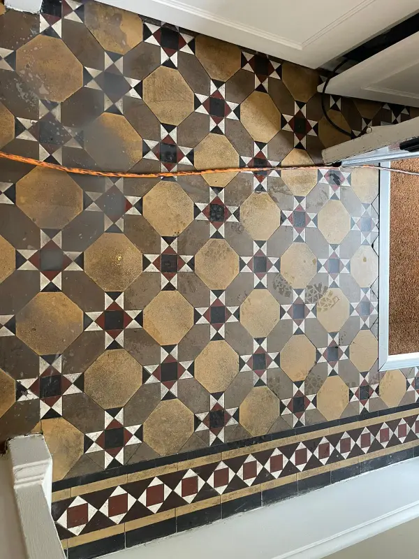 Victorian tiles restoration and sealing in Kensington, London