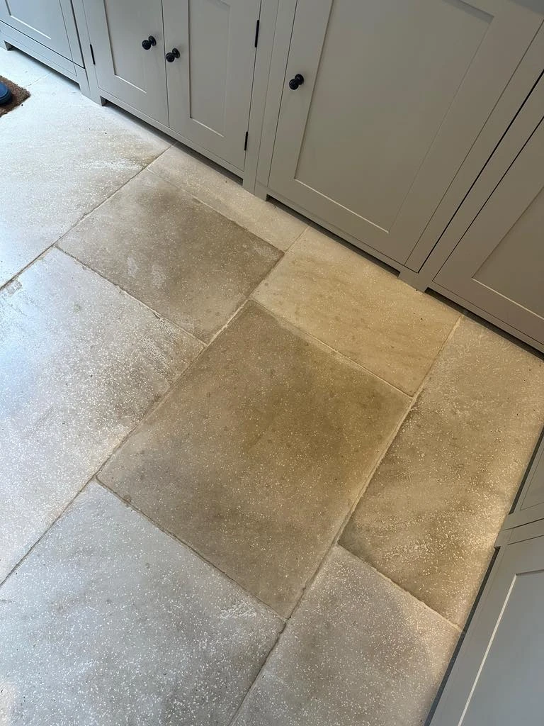 Cleaned limestone tiles kitchen.webp in Tooting, London