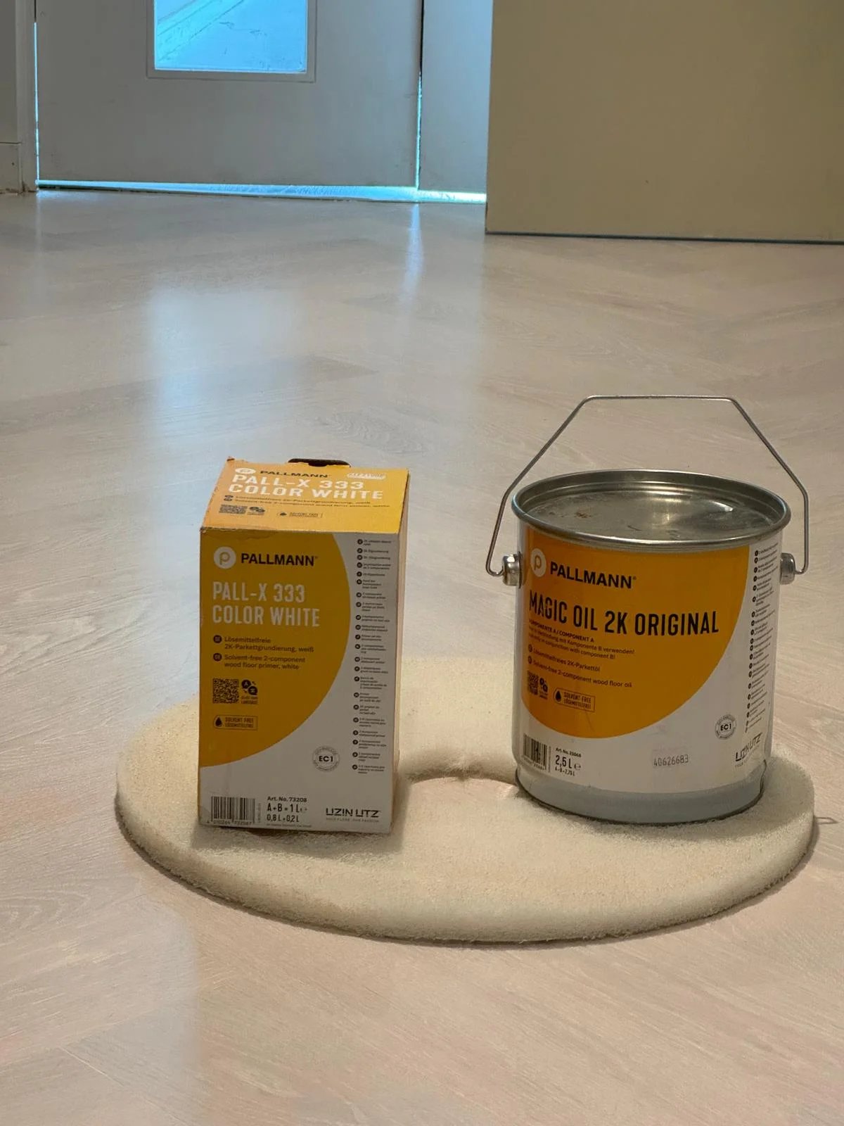 Wood floor sanding and finished with Scandinavian effect white finish in London