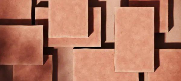A close-up of overlapping terracotta tiles with a natural, earthy tone, showcasing their texture and rustic appearance. Ideal for flooring and decorative applications, these tiles highlight the beauty of traditional terracotta surfaces.
