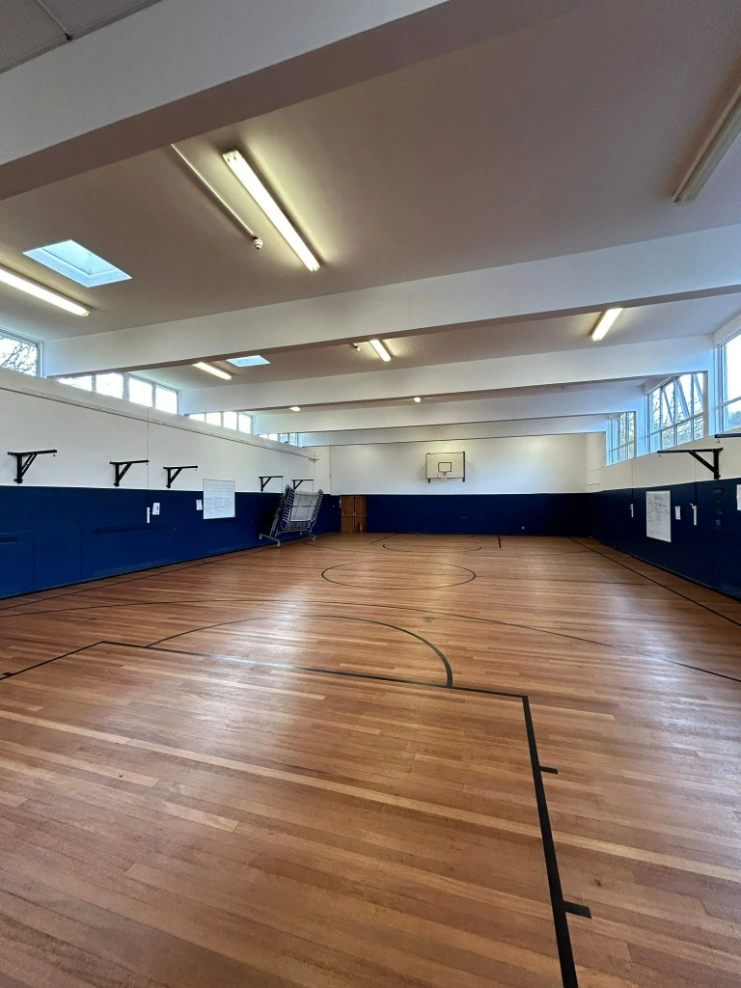 Floor sanding in a Croydon school, London