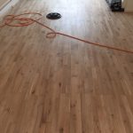 sanded solid oak floor