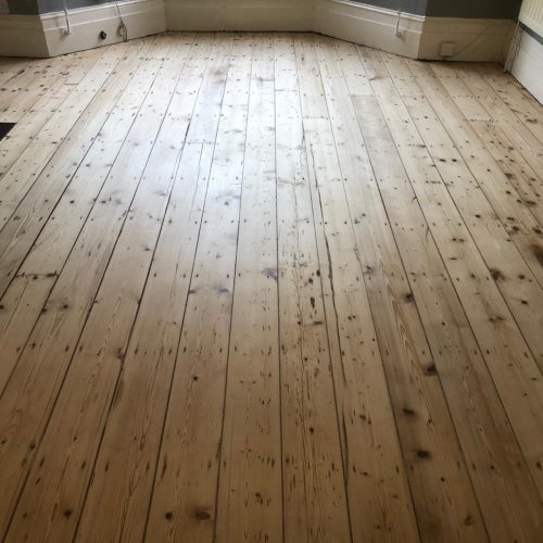 pine floorboard sanding