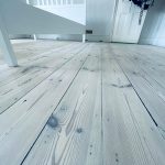 sanding floorboards