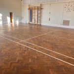 school floor sanding in Caterham before3