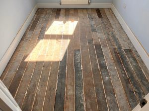 floorboard repairs - wooden slivers