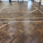 school floor sanding and lining in Caterham - client photos