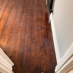 sanded, stained & lacquered floorboards in Tooting
