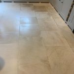 dirty limestone flooring