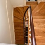 oak staircase sanded and lacquered