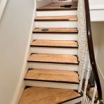 oak stairs sanding process