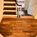 oak wooden floor sanding process