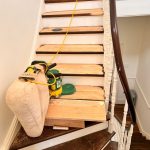 oak wooden stairs sanding