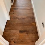 rustic oak wooden floor in hallway