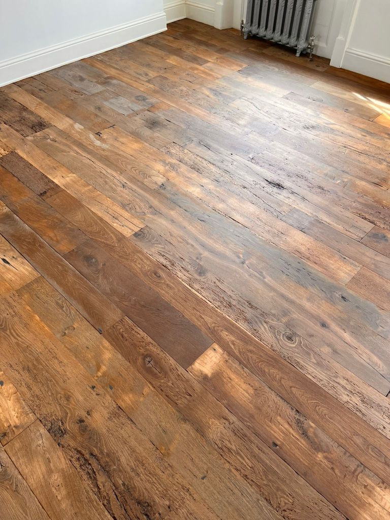 Rustic Wooden Floor Restoration in London