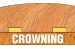 Crowning of wooden floor