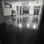 resilient floor wet sanding and court marking in london 1 after