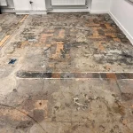 Cork floor restoration before 25