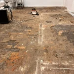 Cork floor restoration before 26