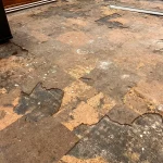 Cork floor restoration before 28