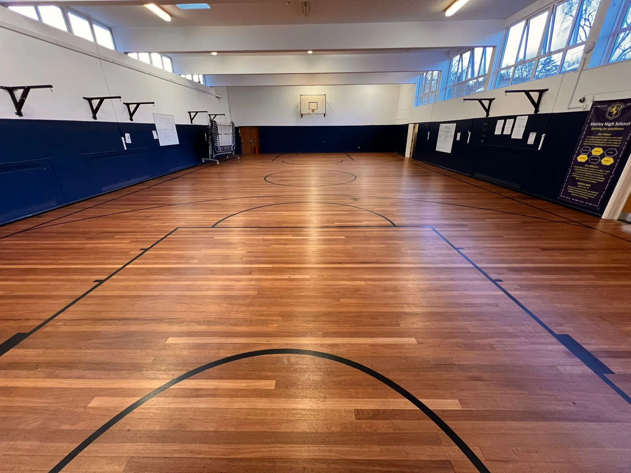 Sports Hall Sanding and Basketball Lining in Shirley