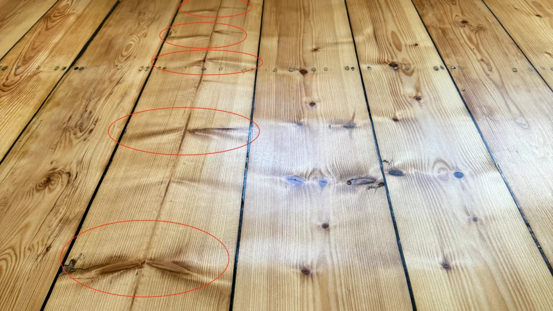 wavy floorboards
