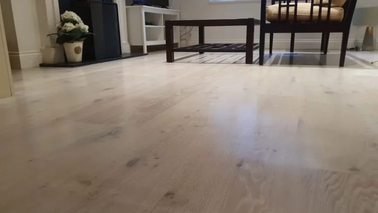 whitewashed wooden floor scandinavian effect in London